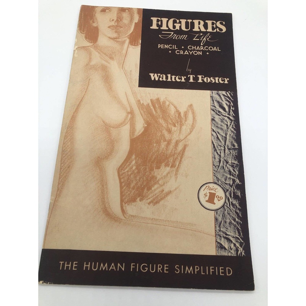 Antique Rare 1930 How To Draw Guide: Walter T Foster Lot Of 4-Heads,‎ Figures